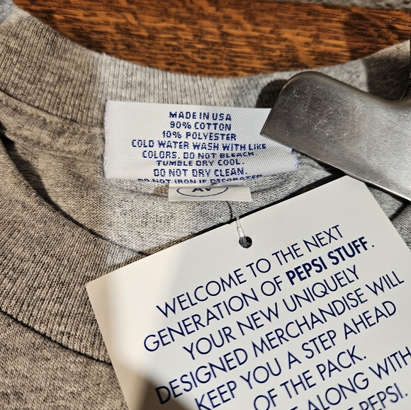 Pepsi Vintage 90s Generation Next Tee Gray L/XL NWT - Picture 4 of 8